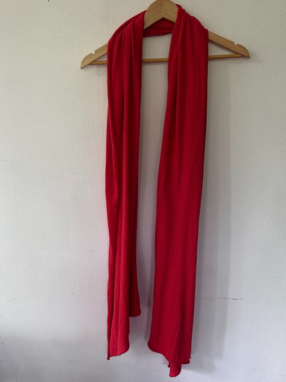 Banana Republic Orange Red Silk Blend Scarf Womens Rectangle‎ Cozy Preppy